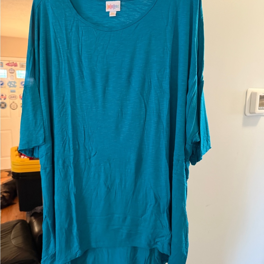LuLaRoe Teal Hi-Lo Tunic Top